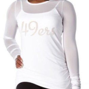 All Sport Couture Womens NFL San Francisco 49ers Double Team Shirt New